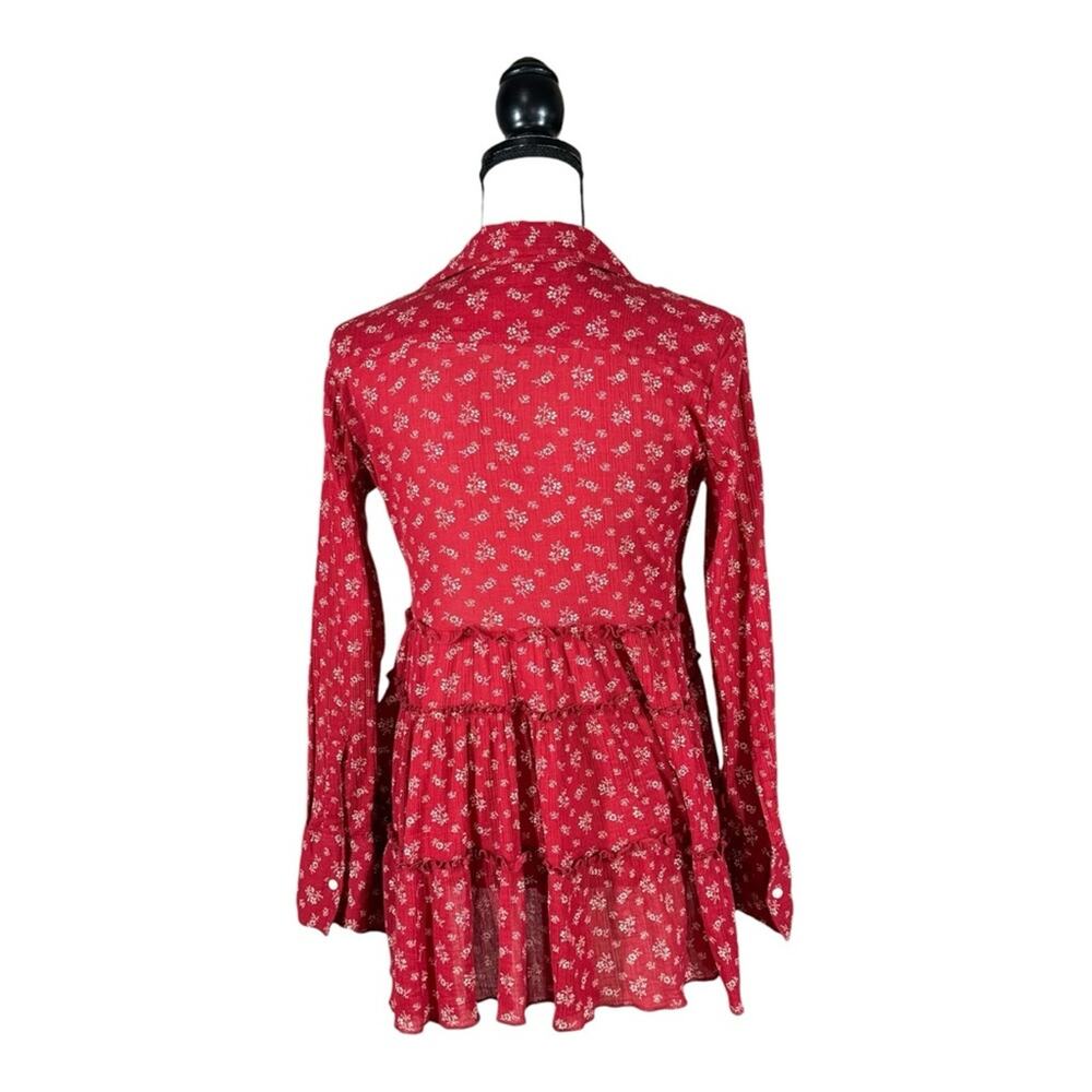 Ralph Lauren Denim & Supply Floral Tiered Prairie Tunic Shirt - Picture 4 of 5